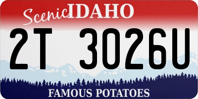 ID license plate 2T3026U
