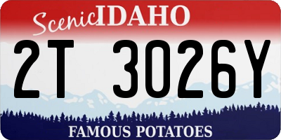 ID license plate 2T3026Y