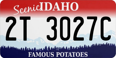 ID license plate 2T3027C