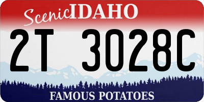 ID license plate 2T3028C