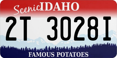 ID license plate 2T3028I