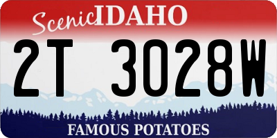 ID license plate 2T3028W