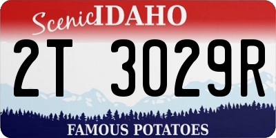 ID license plate 2T3029R