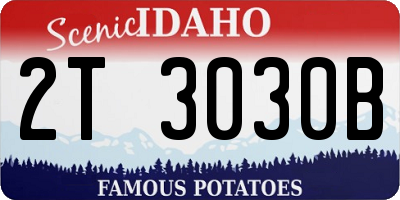 ID license plate 2T3030B