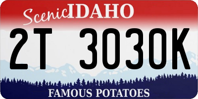ID license plate 2T3030K