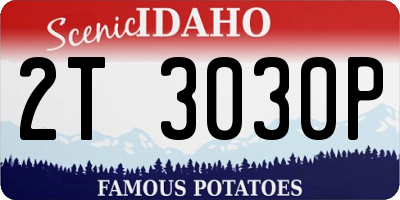 ID license plate 2T3030P