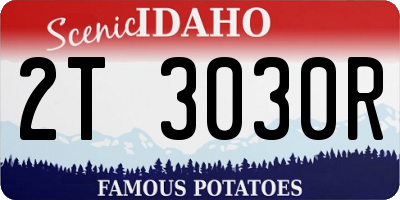 ID license plate 2T3030R