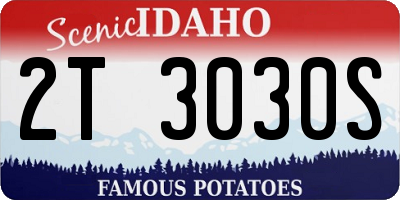 ID license plate 2T3030S