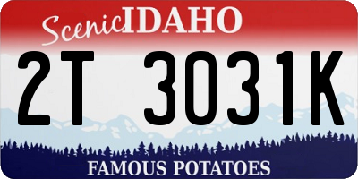 ID license plate 2T3031K