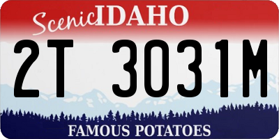 ID license plate 2T3031M