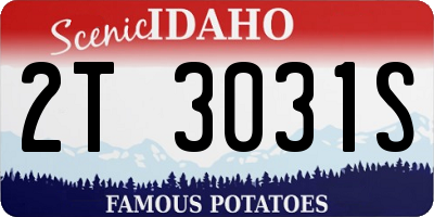 ID license plate 2T3031S