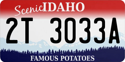 ID license plate 2T3033A