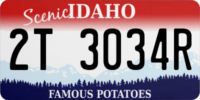ID license plate 2T3034R