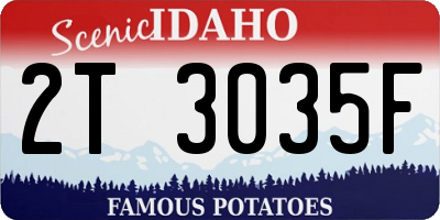 ID license plate 2T3035F