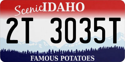 ID license plate 2T3035T