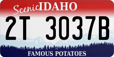 ID license plate 2T3037B