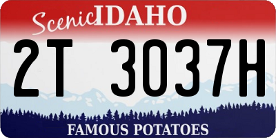 ID license plate 2T3037H
