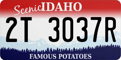 ID license plate 2T3037R