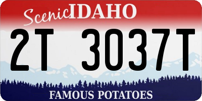 ID license plate 2T3037T
