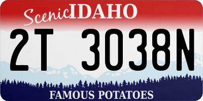ID license plate 2T3038N