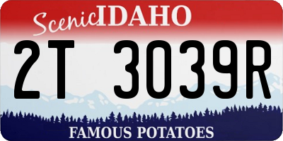 ID license plate 2T3039R
