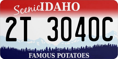 ID license plate 2T3040C