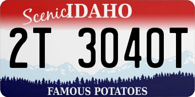ID license plate 2T3040T