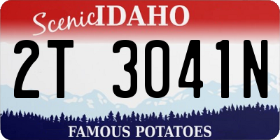 ID license plate 2T3041N