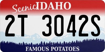 ID license plate 2T3042S