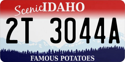 ID license plate 2T3044A