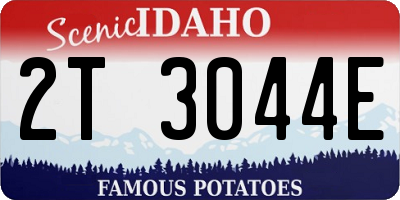 ID license plate 2T3044E