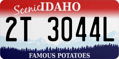 ID license plate 2T3044L