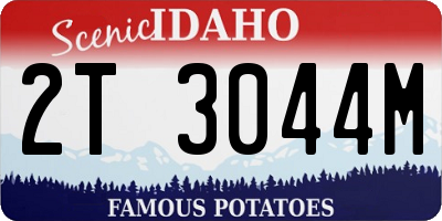 ID license plate 2T3044M