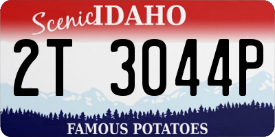 ID license plate 2T3044P