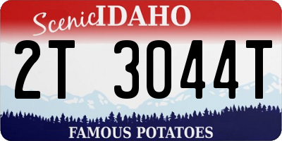 ID license plate 2T3044T