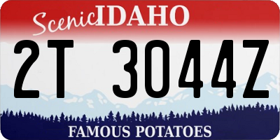 ID license plate 2T3044Z