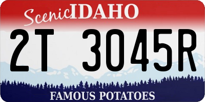 ID license plate 2T3045R