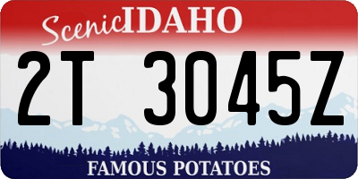 ID license plate 2T3045Z