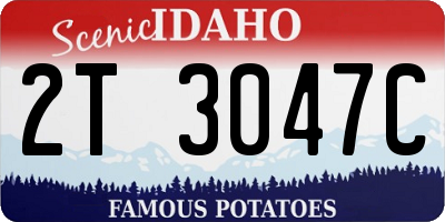 ID license plate 2T3047C