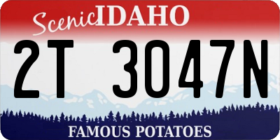ID license plate 2T3047N