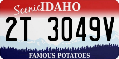 ID license plate 2T3049V