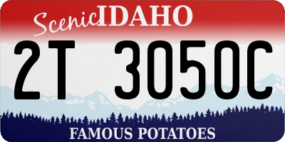 ID license plate 2T3050C