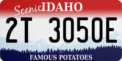 ID license plate 2T3050E