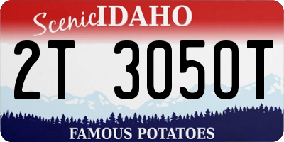ID license plate 2T3050T