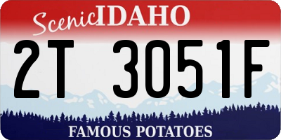 ID license plate 2T3051F