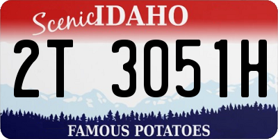 ID license plate 2T3051H