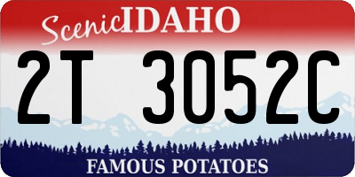 ID license plate 2T3052C