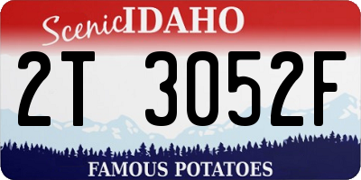 ID license plate 2T3052F