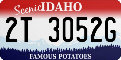 ID license plate 2T3052G