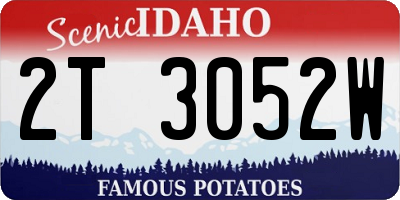 ID license plate 2T3052W